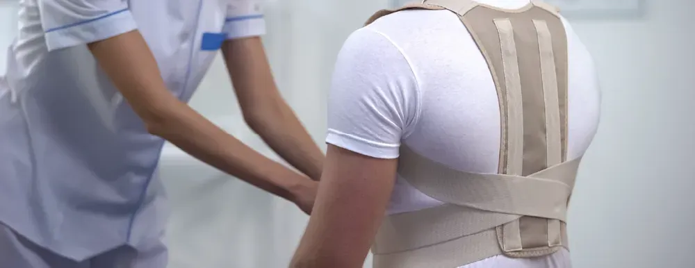 Wearing a back support